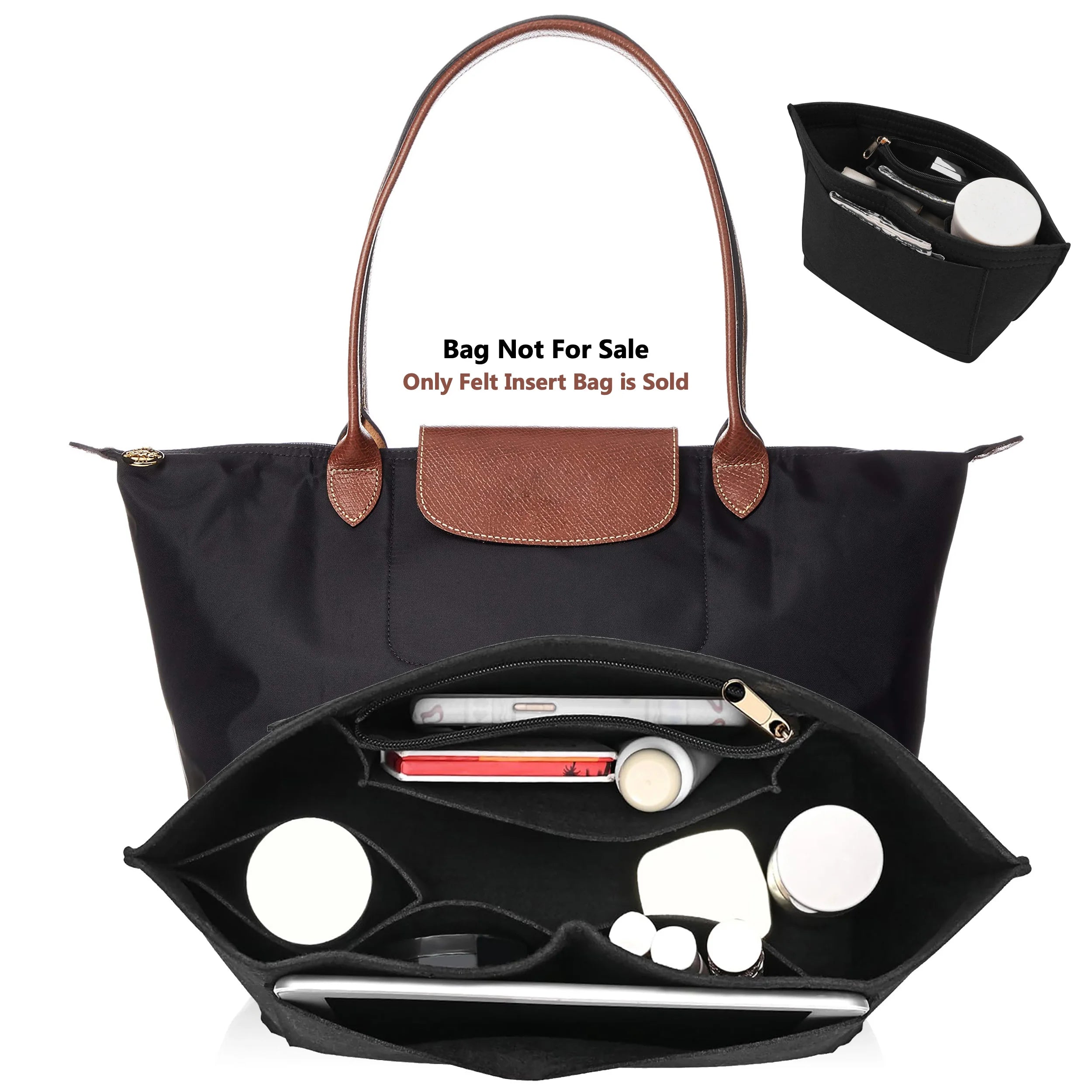 Felt Insert Bag Fits For Longchamp Handbag Liner Bag