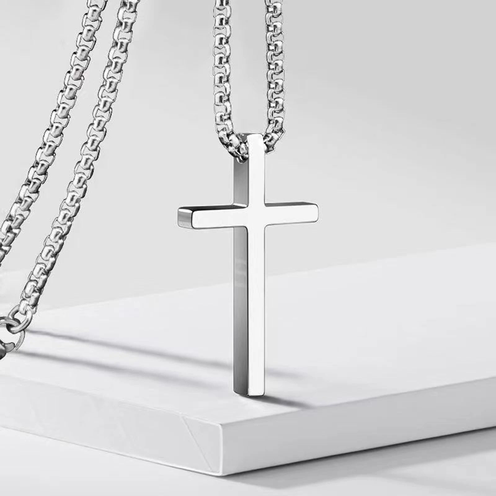 Vnox Cross Necklace for Men Women