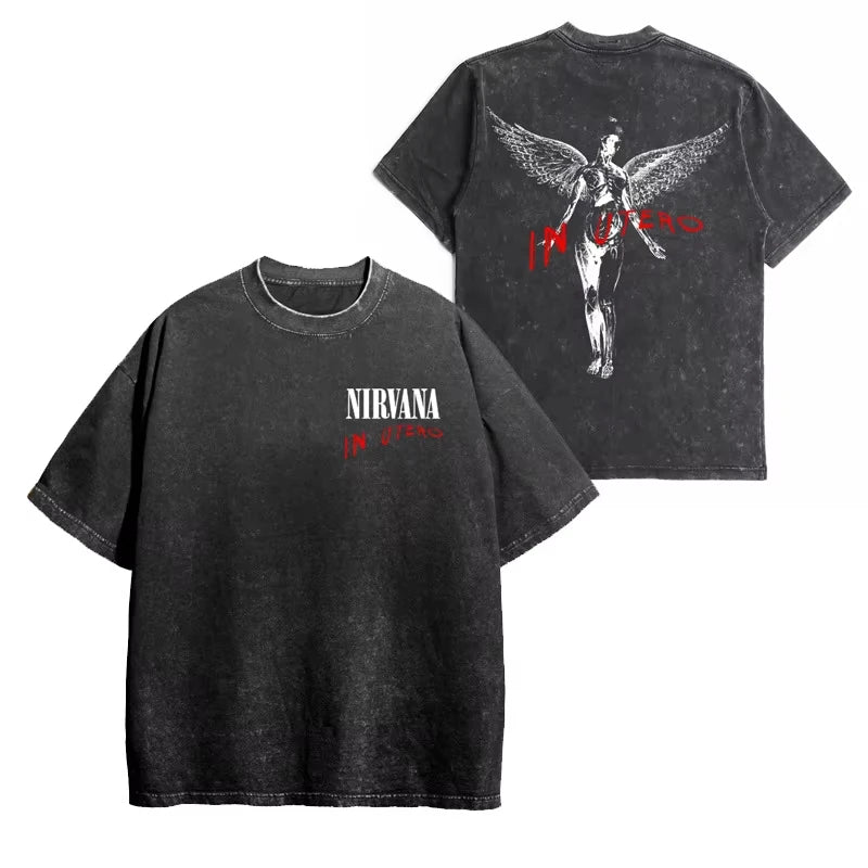 Nirvana rock band men's Retro cotton