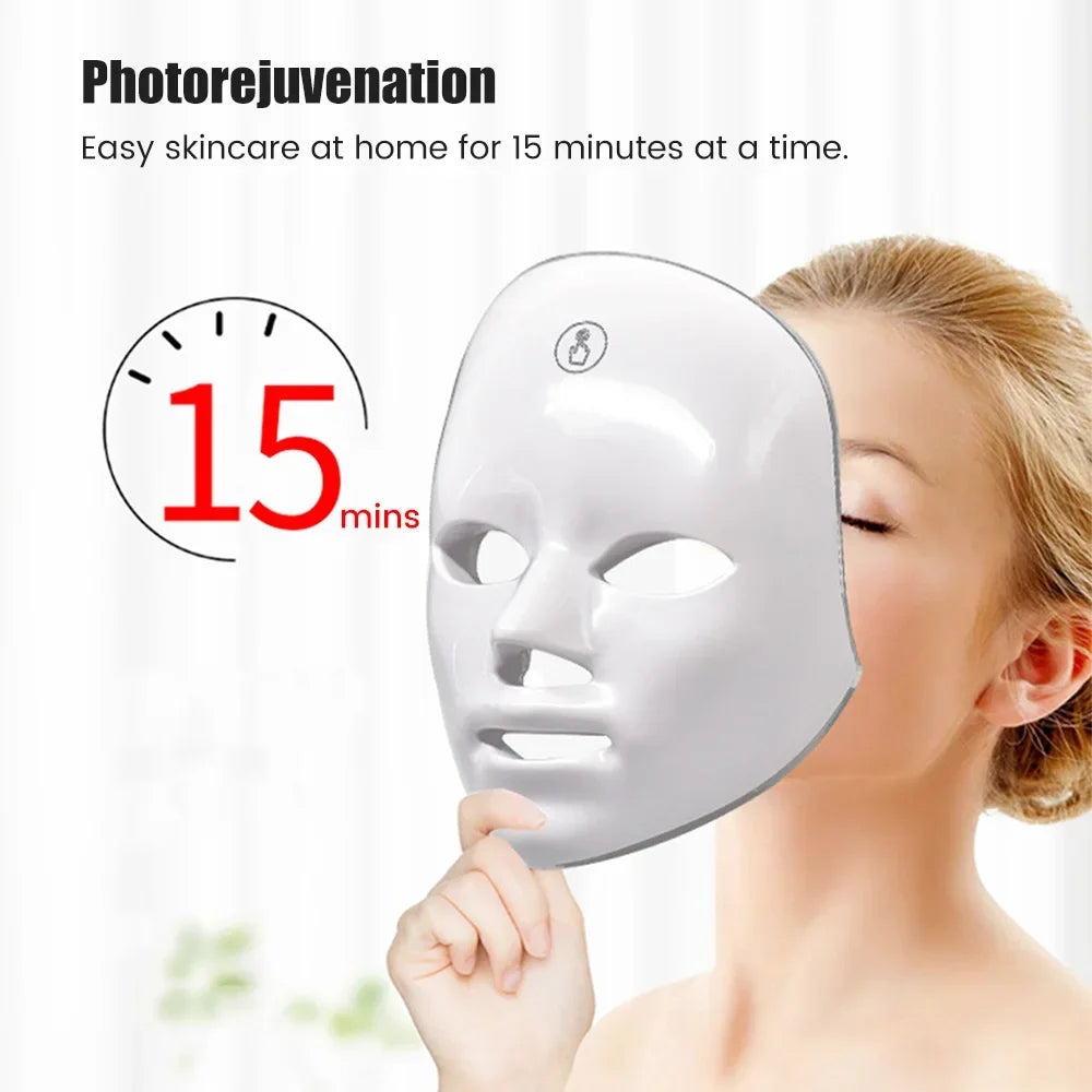 USB Charge 7 Colors Facial LED Mask