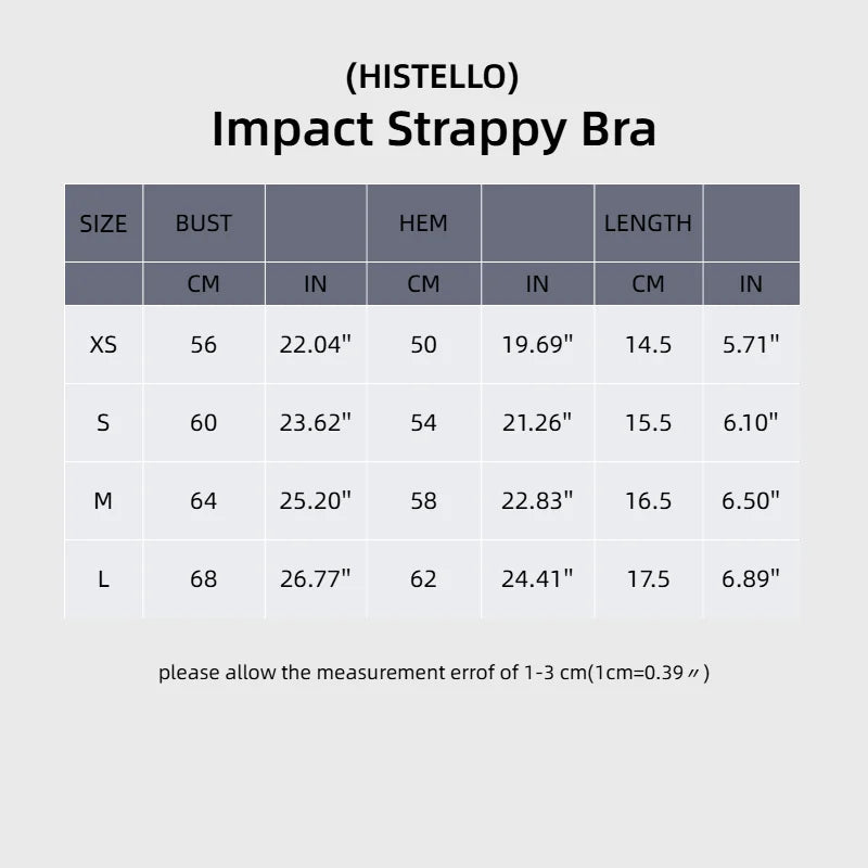 HISTELLO Impact Strappy Bra Gym Top