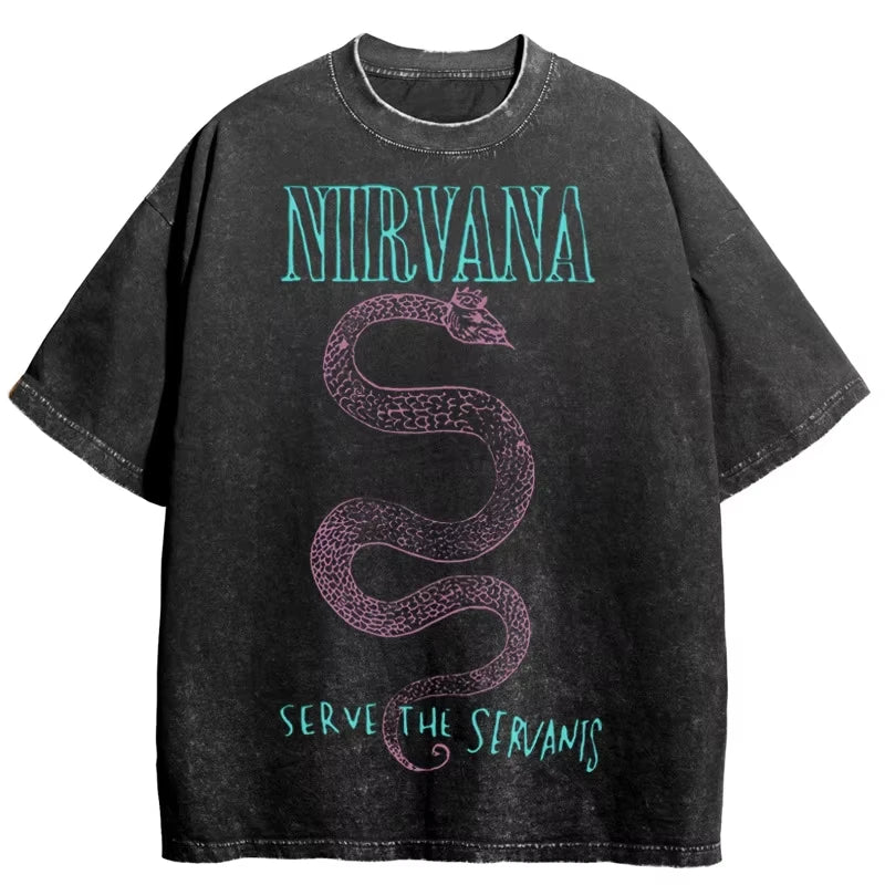 Nirvana rock band men's Retro cotton