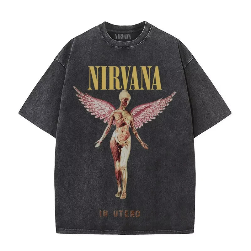 Nirvana rock band men's Retro cotton