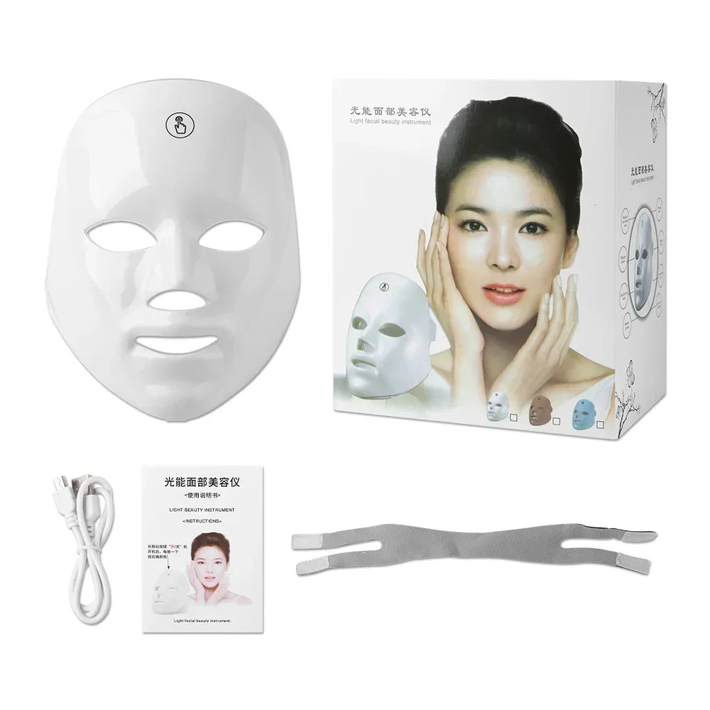 USB Charge 7 Colors Facial LED Mask