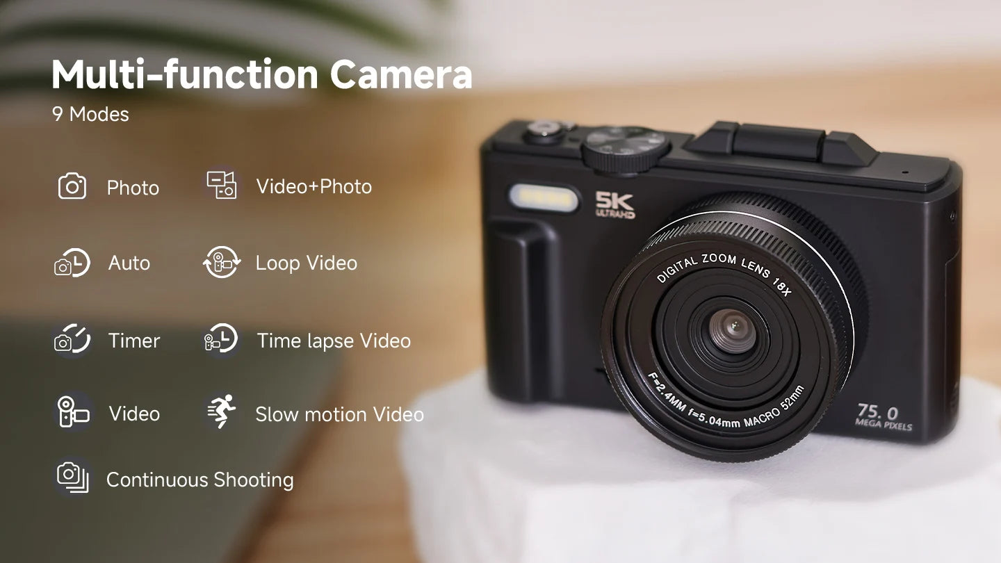 75MP Digital Camera for Photography