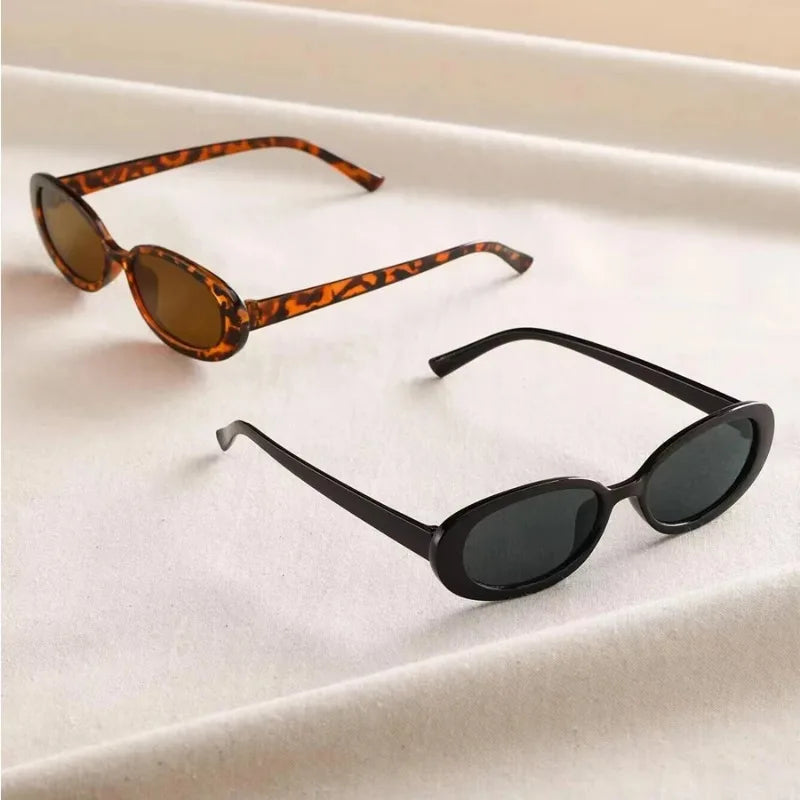Vintage Oval Sunglasses Women