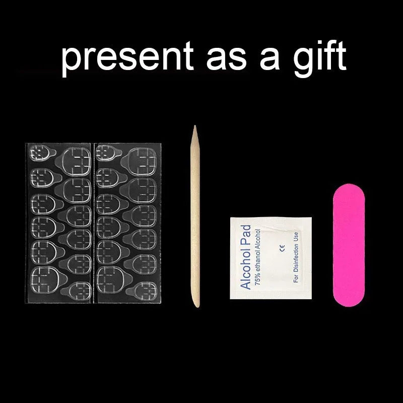 24 Pcs 3d Shell Pearls Nail Tips