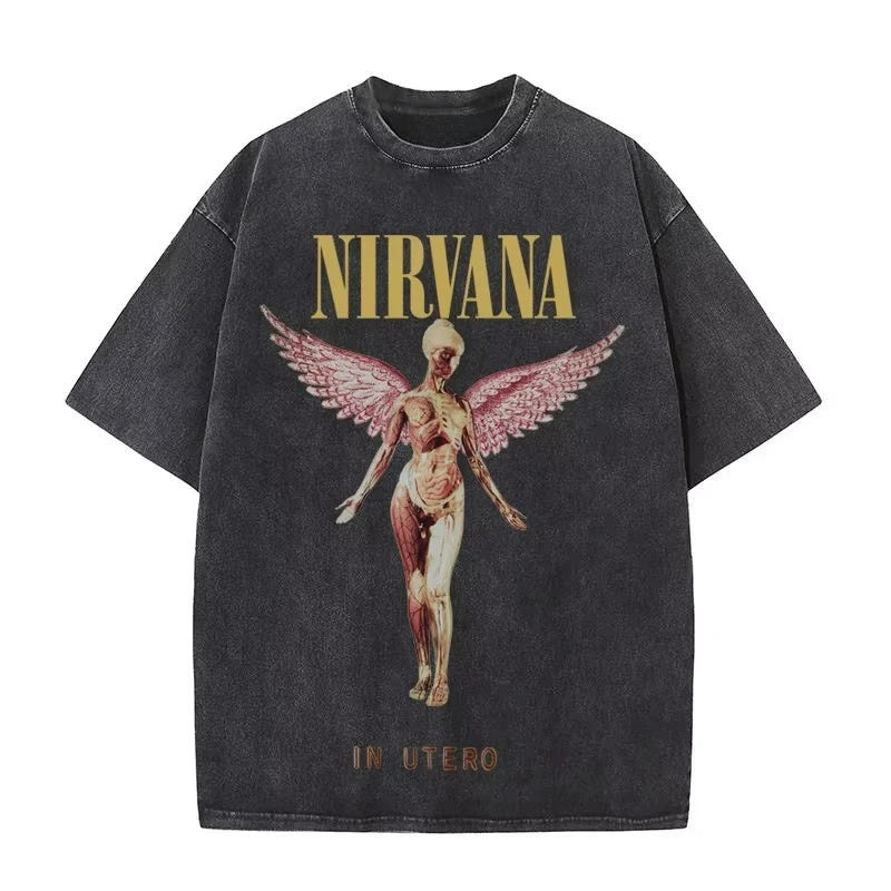 Nirvana rock band men's Retro cotton