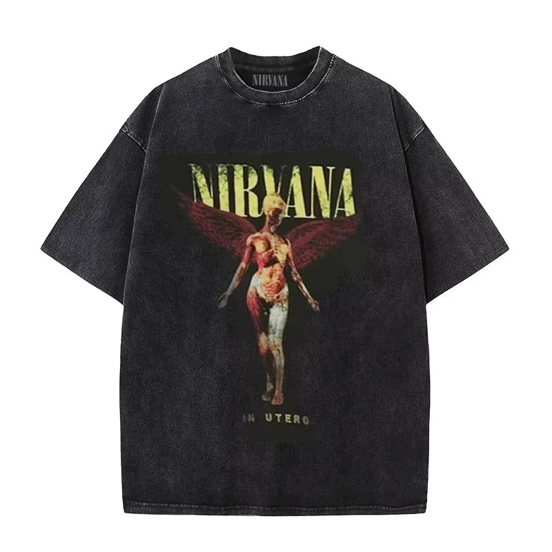 Nirvana rock band men's Retro cotton