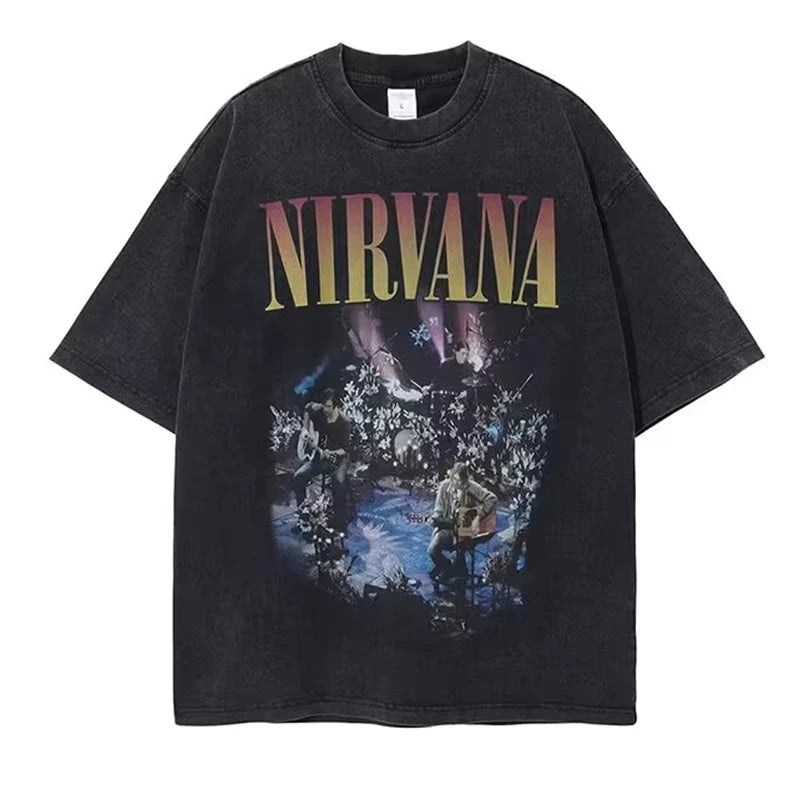 Nirvana rock band men's Retro cotton