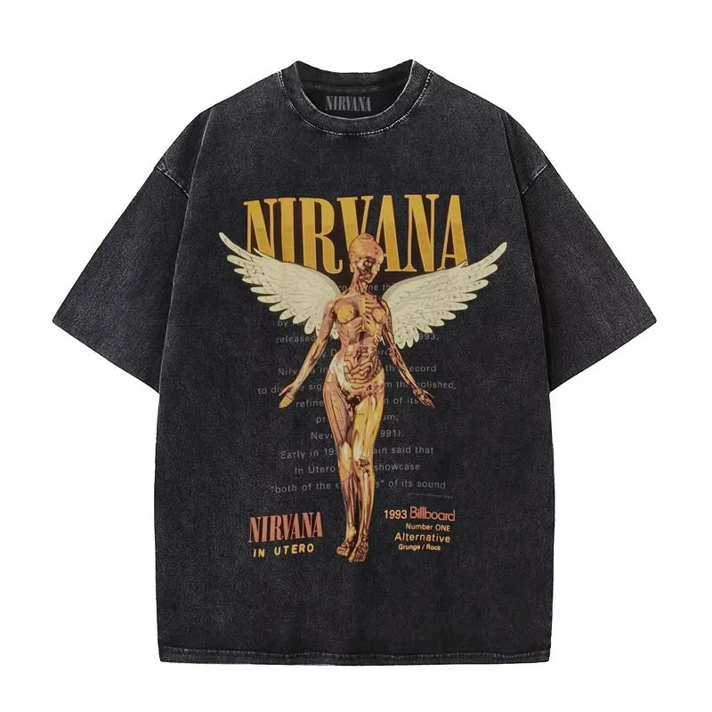 Nirvana rock band men's Retro cotton