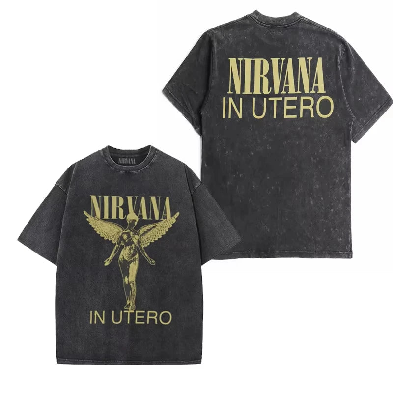Nirvana rock band men's Retro cotton