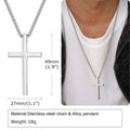 Vnox Cross Necklace for Men Women