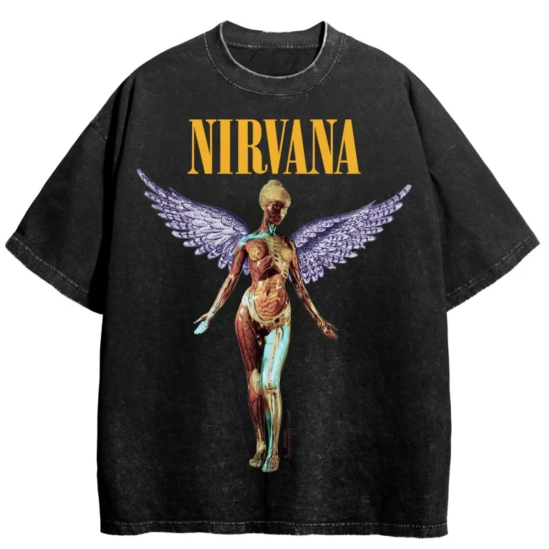 Nirvana rock band men's Retro cotton