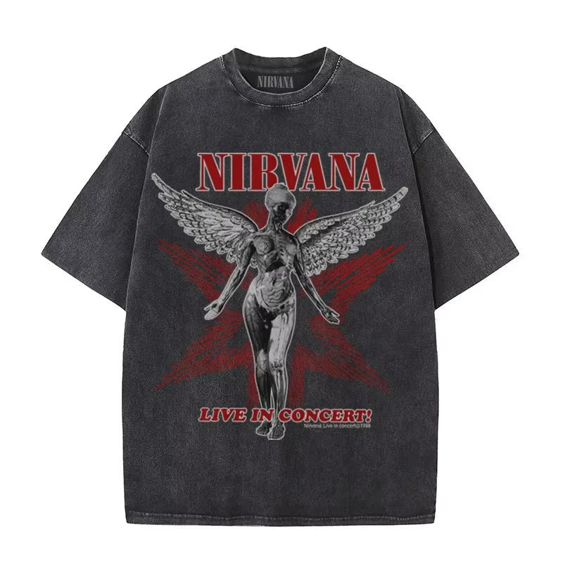 Nirvana rock band men's Retro cotton