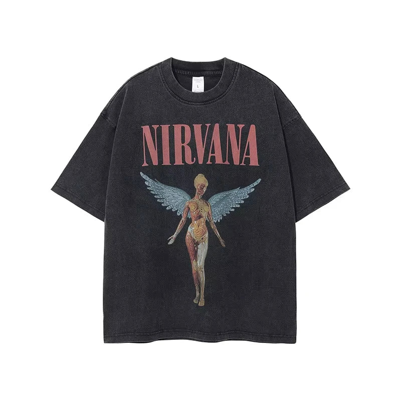 Nirvana rock band men's Retro cotton