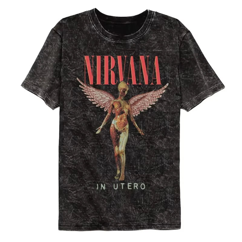 Nirvana rock band men's Retro cotton